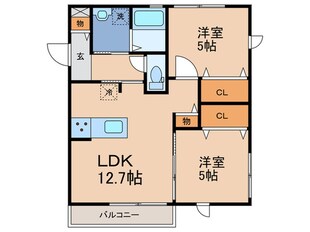 FLATS感田の物件間取画像